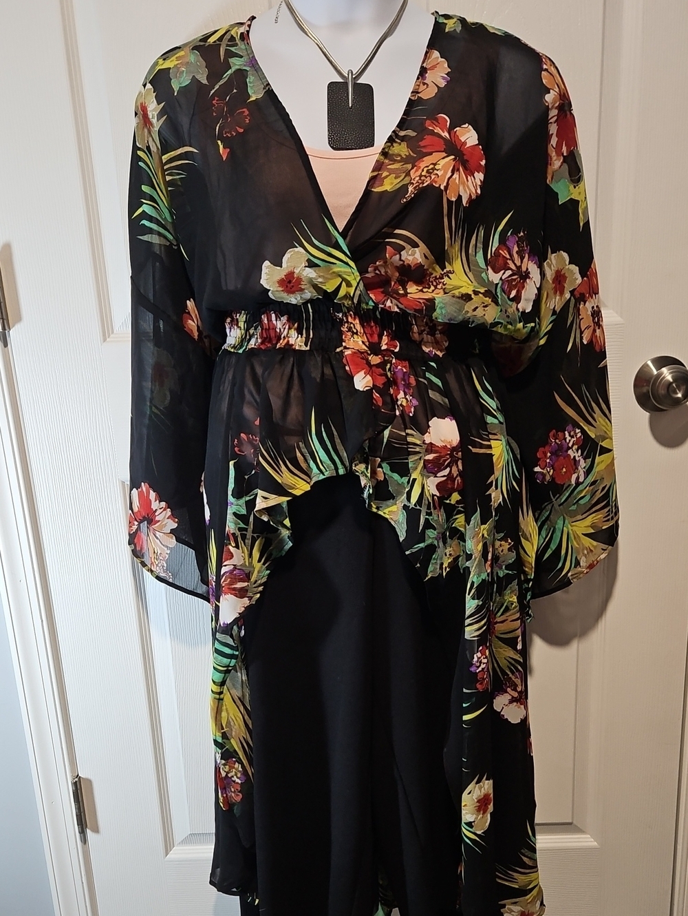 Live 4 Truth Black and White Top with Orange Trim
